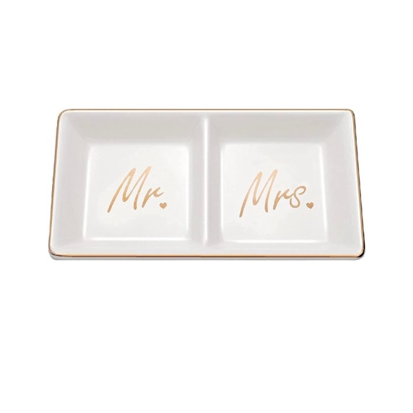 💍 Mr. & Mrs. Ring Dish - Picture 1 of 2